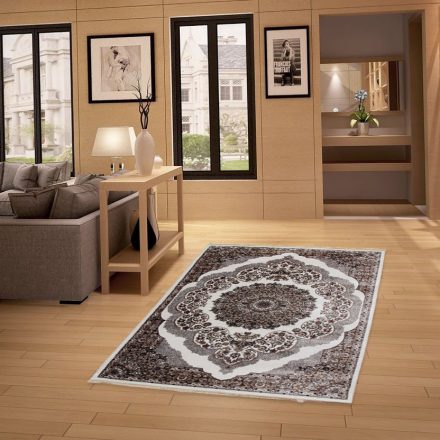 Tapis classique beige brun 140x200 tapis mécanique en polyester