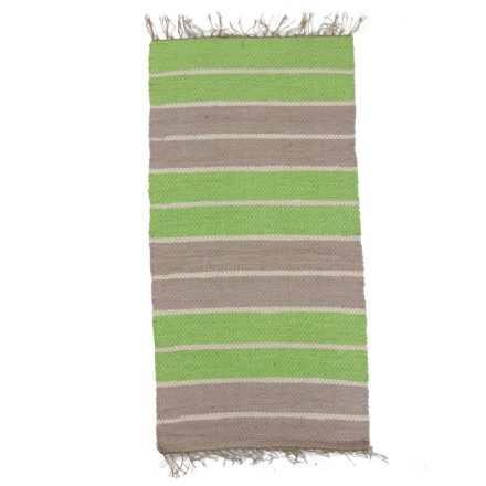 Tapis chiffon 68x131 vert-gris tapis de chiffon en coton