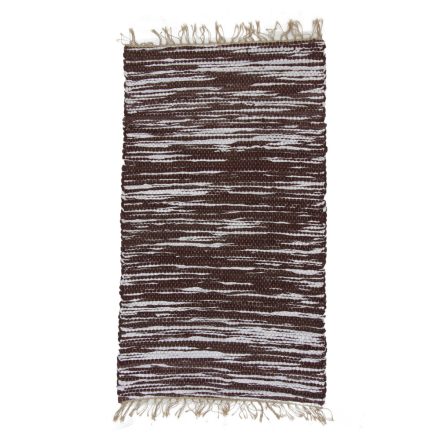 Tapis chiffon 70x124 marron tapis de chiffon en coton