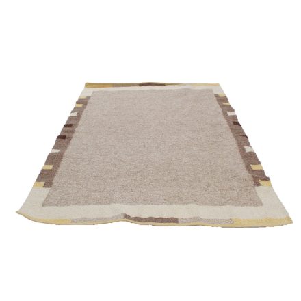 Tapis chiffon 164x235 marron tapis de chiffon en coton