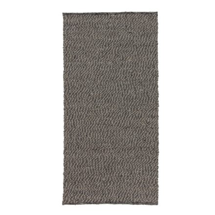 Tapis gris en laine Rustic 72x143 tapis épais