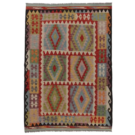 Tapis kilim ethnique Chobi 248x176 kilim en laine afghane tissé main