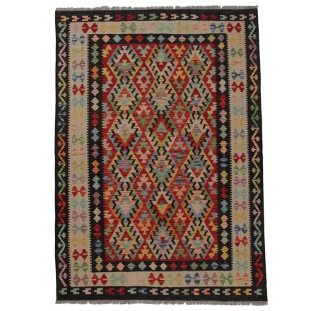 Tapis kilim ethnique Chobi 245x178 kilim en laine afghane tissé main