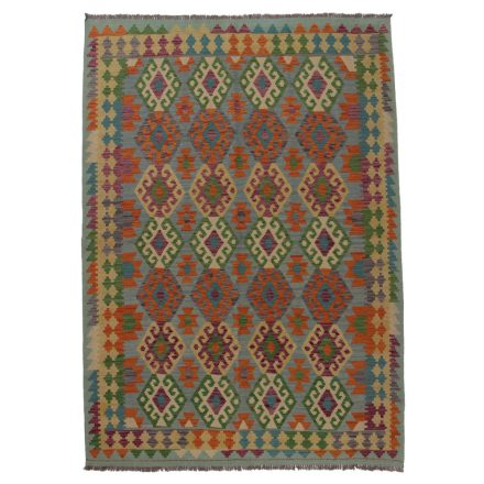 Tapis kilim ethnique Chobi 253x184 kilim en laine afghane tissé main