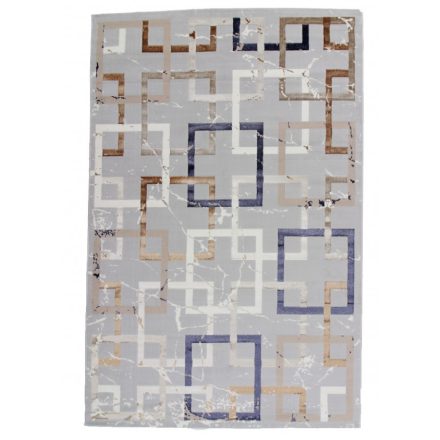 Tapis moderne gris brun bleu AMIR 140v200 Tapis salon, tapis chambre