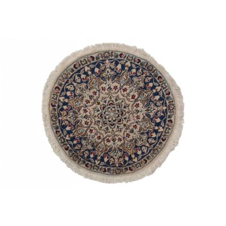 Tapis rond Nain 76x78 tapis persan fait main