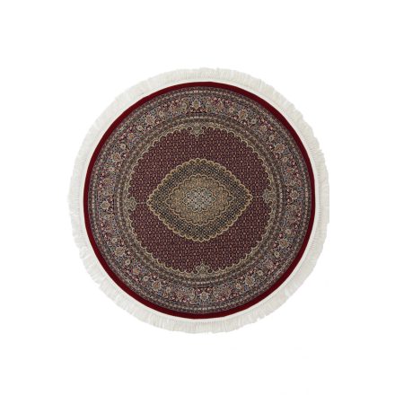 Tapis rond bordeaux Mahi 100x100 tapis persan en acrylique de qualité