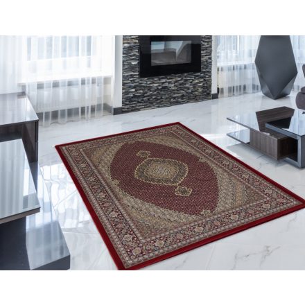 Tapis Persan bordeaux KHESHTI 140x200 tapis de luxe pour la chambre