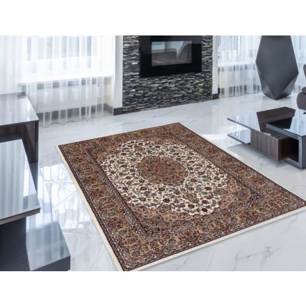 Tapis Persan beige foncé MEDALION 140x200 tapis de luxe pour la chambre