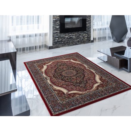 Tapis Persan bordeaux MEDALION 140x200 tapis acrylique de qualité