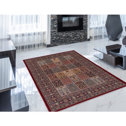 Tapis Persan bordeaux KHESHTI 140x200 tapis acrylique de luxe