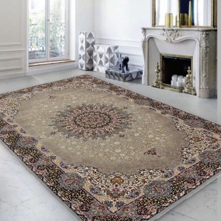 Tapis Persan gris KERMAN 200x300 tapis de séjour en acrylique