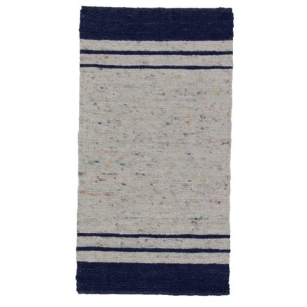 Tapis en laine bleu Rustic 70x135 tapis laine mécanique